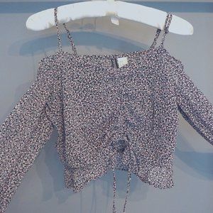 Forever 21 Floral Cropped Blouse